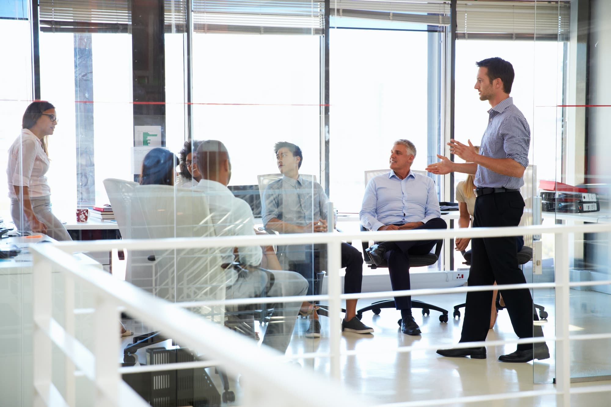 Business meeting in a modern office